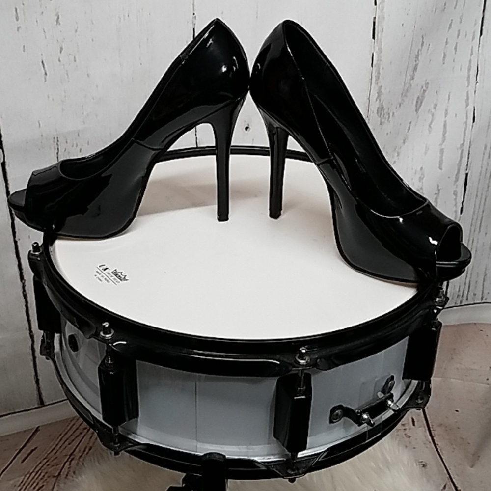 Styluxe heels size 8.5 open toe black